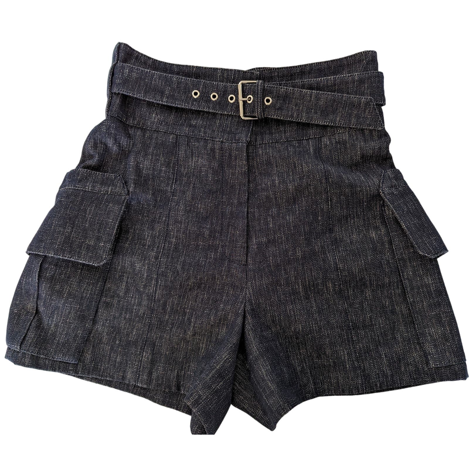 Nwot Derek Lam High Waisted Belted Mini Shorts Size 6